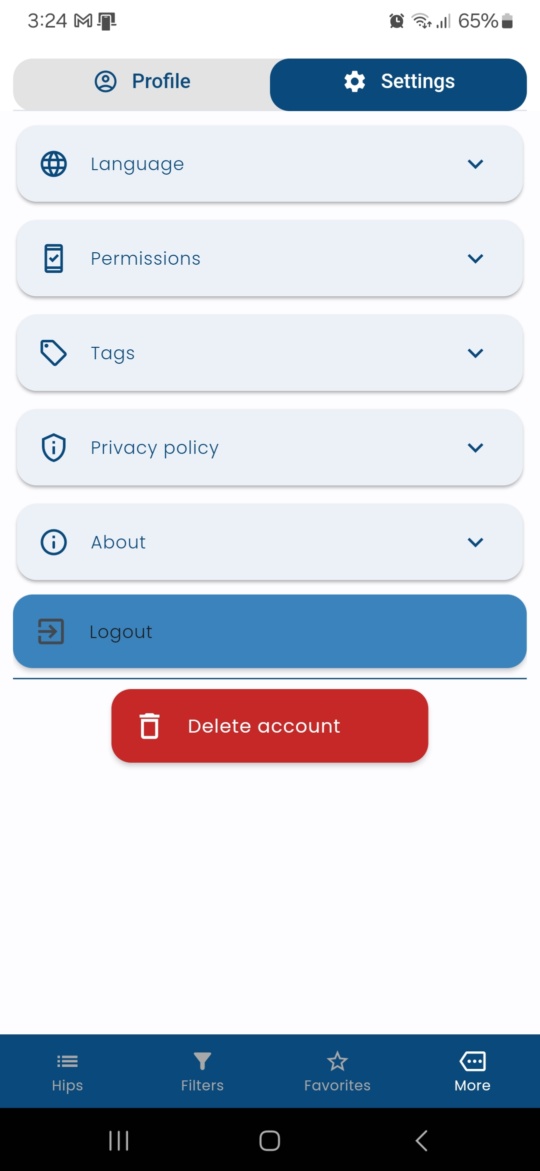 Delete Account Steps